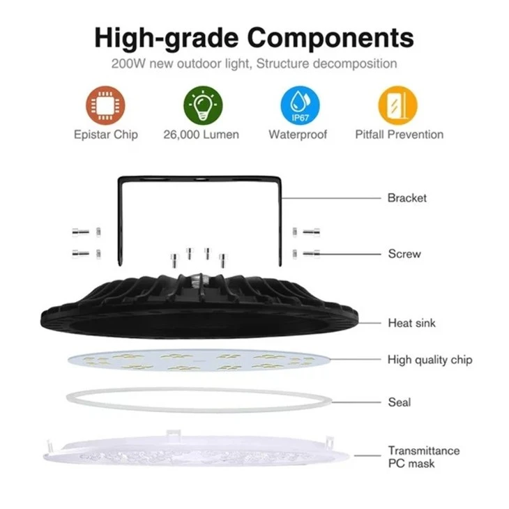 UFO LED High Bay Light with Rotatable Bracket 1